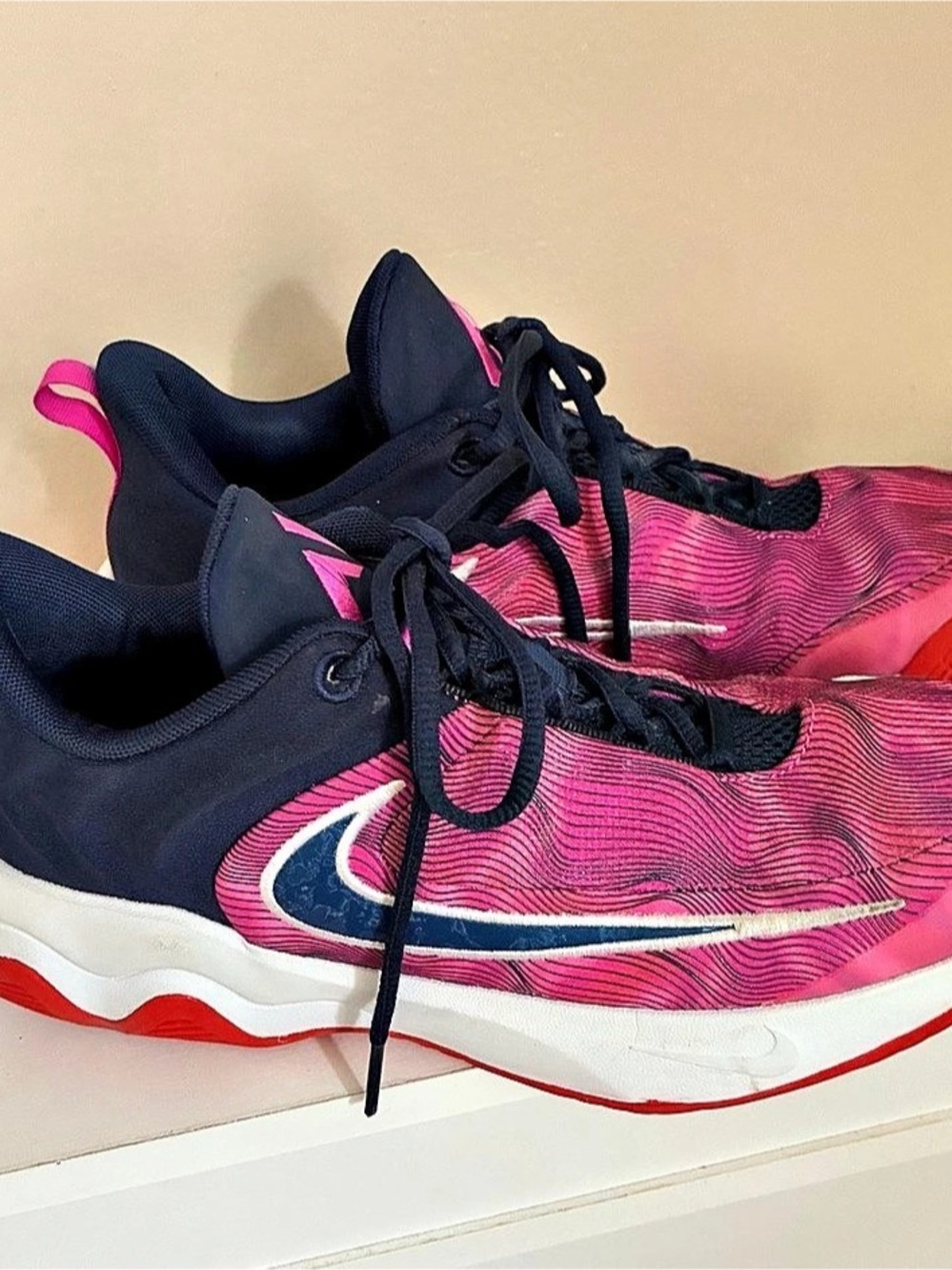 Nike IH7662-600 Athletic Lace-Up Low Top Sneaker Pink Size 7Y
